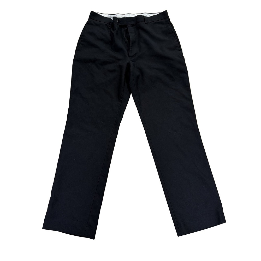 Michael Brandon Dress Pants PD01010 BK Men's Black 34x32 Flat Front Straight Leg